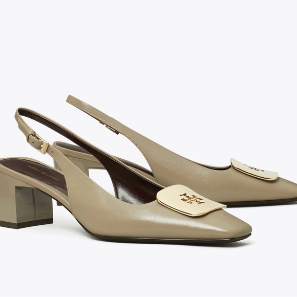 Tory Burch Tan Slingback Heels - Picture 1 of 3
